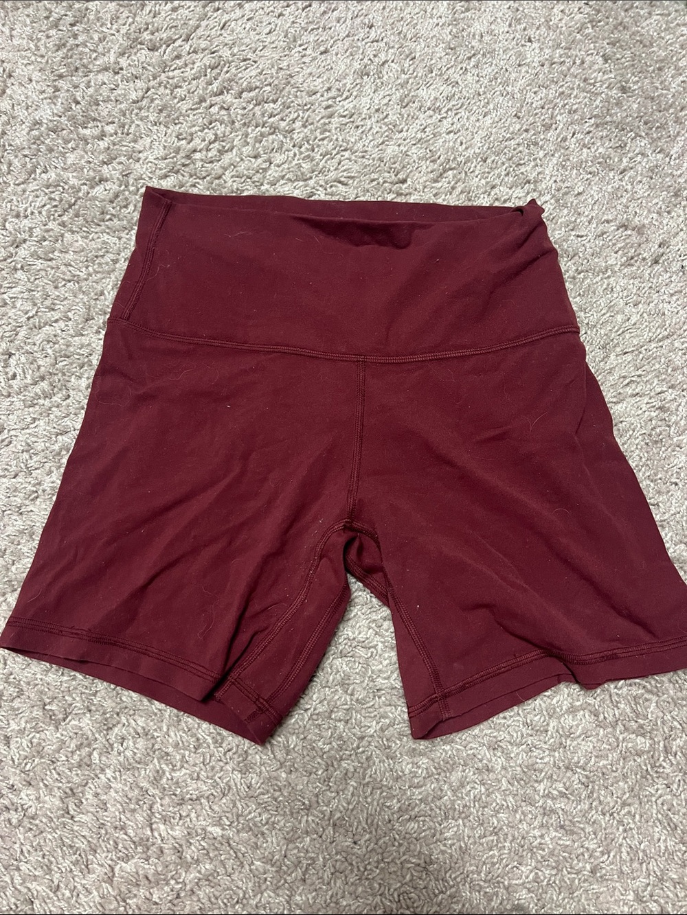 LULULEMON: High-Waist Maroon Align Women’s Biker Shorts